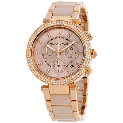 michael kors mk5896|parker blush dial ladies watch.